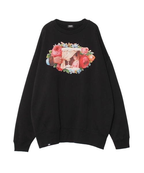PAMEO POSE(パメオポーズ)の「Aisance Life Sweat Shirts(スウェット・レディース・ホワイト/ブラック/グリーン・FREE)」の2枚目の写真