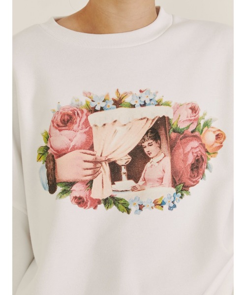 PAMEO POSE(パメオポーズ)の「Aisance Life Sweat Shirts(スウェット・レディース・ホワイト/ブラック/グリーン・FREE)」の9枚目の写真