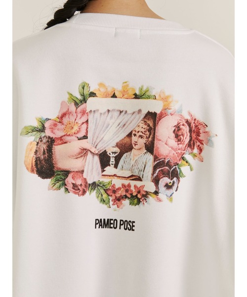 PAMEO POSE(パメオポーズ)の「Aisance Life Sweat Shirts(スウェット・レディース・ホワイト/ブラック/グリーン・FREE)」の14枚目の写真