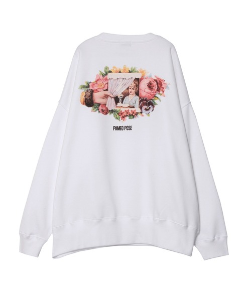 PAMEO POSE(パメオポーズ)の「Aisance Life Sweat Shirts(スウェット・レディース・ホワイト/ブラック/グリーン・FREE)」の6枚目の写真