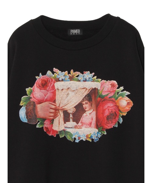 PAMEO POSE(パメオポーズ)の「Aisance Life Sweat Shirts(スウェット・レディース・ホワイト/ブラック/グリーン・FREE)」の13枚目の写真
