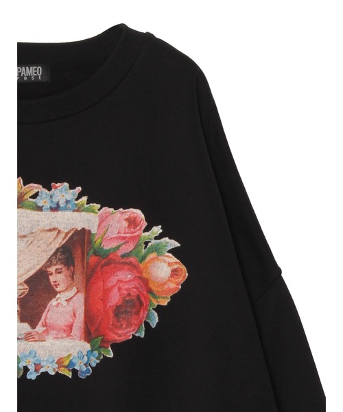 PAMEO POSE(パメオポーズ)の「Aisance Life Sweat Shirts(スウェット・レディース・ホワイト/ブラック/グリーン・FREE)」の10枚目の写真