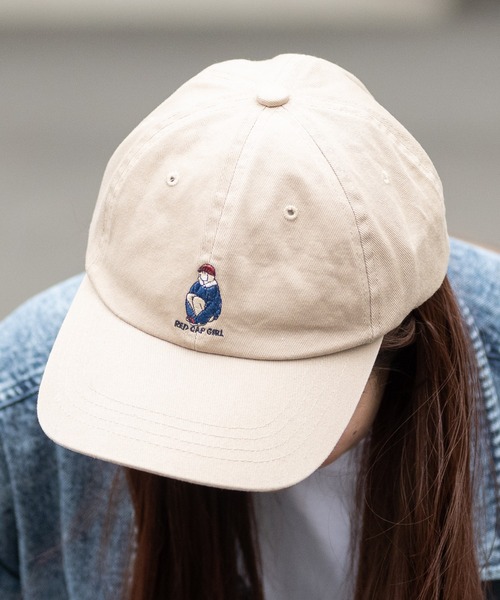 Red Cap Girl（レッドキャプガール）の「【a-r】〔Red Cap Girl/レッドキャップガール〕刺繍ローキャップ（キャップ・メンズ・ベージュ/ブラック・FREE）」の5枚目の写真