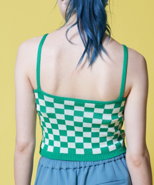 Solace（ソレイス）の「配色チェックベアキャミ（キャミソール・レディース・イエロー/グリーン・FREE）」の16枚目の写真