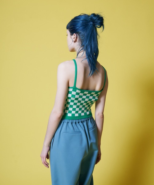 Solace（ソレイス）の「配色チェックベアキャミ（キャミソール・レディース・イエロー/グリーン・FREE）」の17枚目の写真