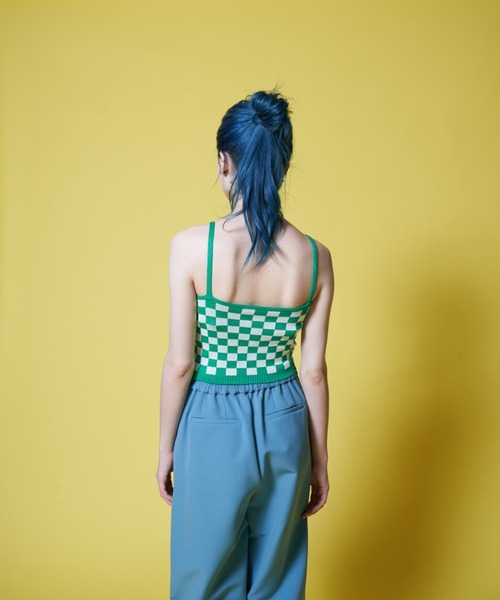 Solace（ソレイス）の「配色チェックベアキャミ（キャミソール・レディース・イエロー/グリーン・FREE）」の18枚目の写真