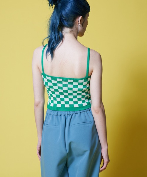 Solace（ソレイス）の「配色チェックベアキャミ（キャミソール・レディース・イエロー/グリーン・FREE）」の19枚目の写真
