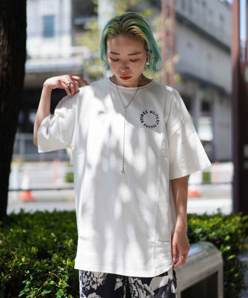 AVIREX(アヴィレックス)の「【WEB&DEPOT限定】PENNANT PRINT TUNIC ONEPIECE/ ペナントプリントチュニックワンピース(チュニック・レディース・ネイビー/グリーン/アイボリー・FREE)」の15枚目の写真