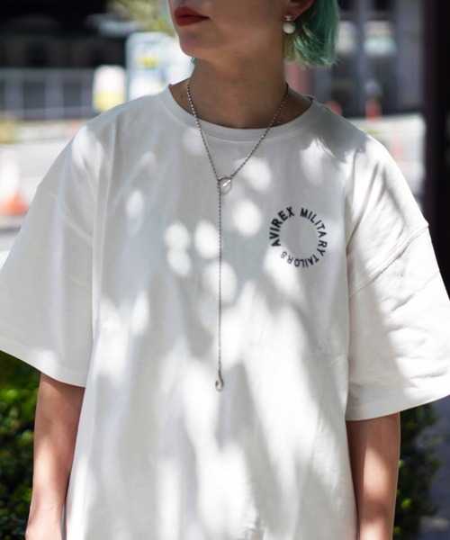 AVIREX(アヴィレックス)の「【WEB&DEPOT限定】PENNANT PRINT TUNIC ONEPIECE/ ペナントプリントチュニックワンピース(チュニック・レディース・ネイビー/グリーン/アイボリー・FREE)」の9枚目の写真