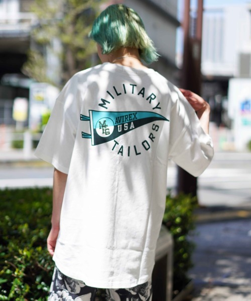 AVIREX(アヴィレックス)の「【WEB&DEPOT限定】PENNANT PRINT TUNIC ONEPIECE/ ペナントプリントチュニックワンピース(チュニック・レディース・ネイビー/グリーン/アイボリー・FREE)」の18枚目の写真