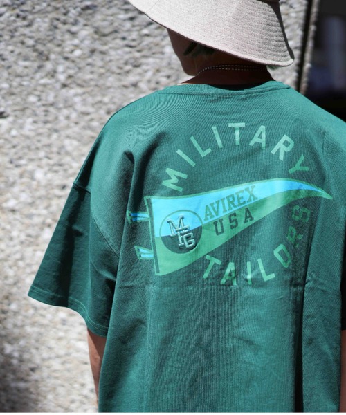 AVIREX(アヴィレックス)の「【WEB&DEPOT限定】PENNANT PRINT TUNIC ONEPIECE/ ペナントプリントチュニックワンピース(チュニック・レディース・ネイビー/グリーン/アイボリー・FREE)」の10枚目の写真