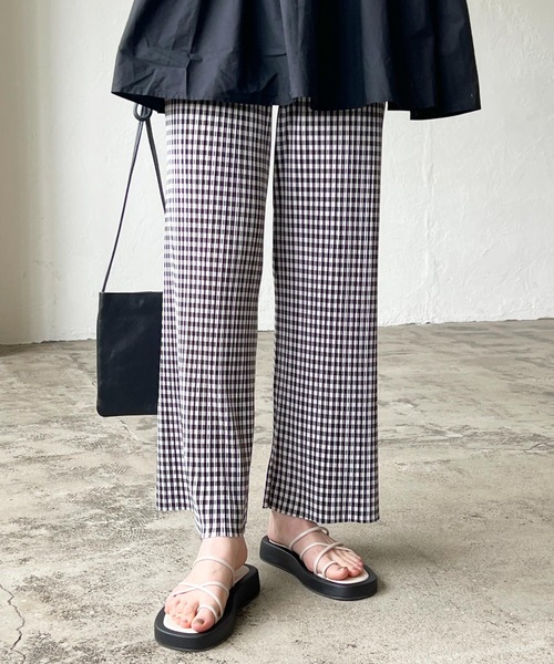 LIAN（リアン）の「ギンガムチェックプリーツパンツ（その他パンツ