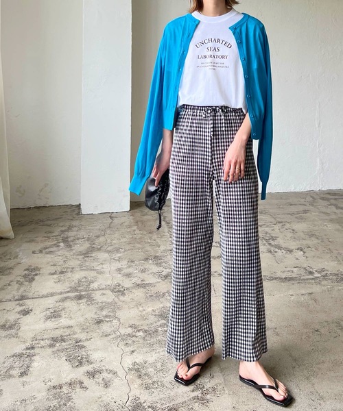 LIAN（リアン）の「ギンガムチェックプリーツパンツ（その他パンツ・レディース・ブラック/グリーン・FREE）」の19枚目の写真