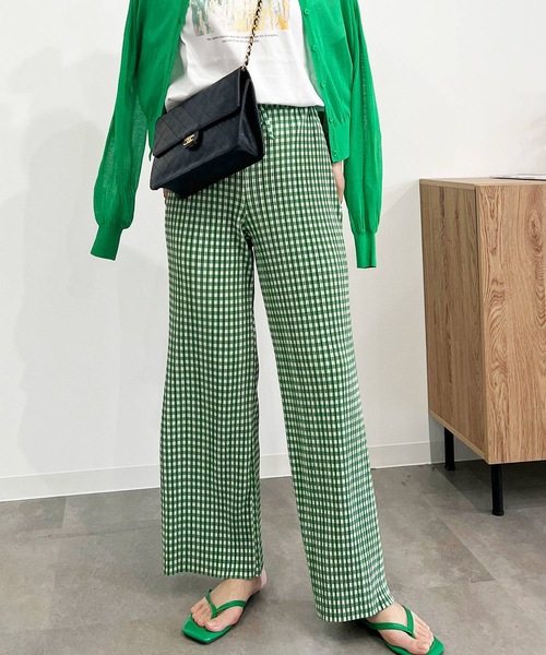 LIAN（リアン）の「ギンガムチェックプリーツパンツ（その他パンツ・レディース・ブラック/グリーン・FREE）」の13枚目の写真