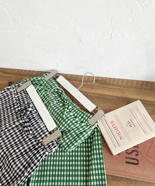 LIAN（リアン）の「ギンガムチェックプリーツパンツ（その他パンツ・レディース・ブラック/グリーン・FREE）」の14枚目の写真