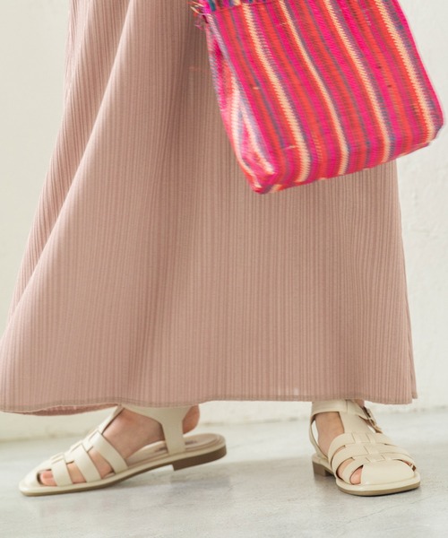 Crisp（クリスプ）の「リブカットフレアワンピース（ワンピース・レディース・ブラウン/ピンク・FREE）」の16枚目の写真