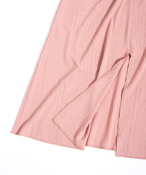 Crisp（クリスプ）の「リブカットフレアワンピース（ワンピース・レディース・ブラウン/ピンク・FREE）」の9枚目の写真