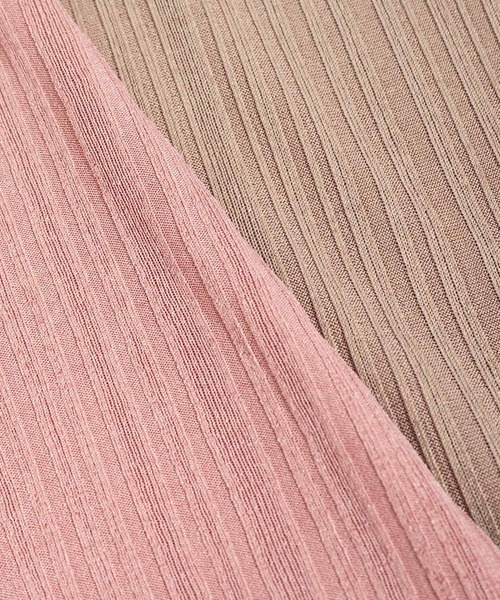 Crisp（クリスプ）の「リブカットフレアワンピース（ワンピース・レディース・ブラウン/ピンク・FREE）」の12枚目の写真