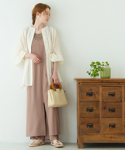 Crisp（クリスプ）の「リブカットフレアワンピース（ワンピース・レディース・ブラウン/ピンク・FREE）」の19枚目の写真