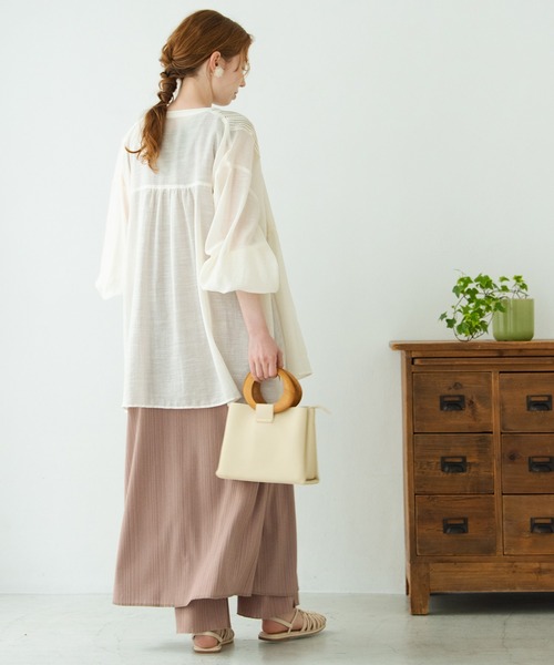 Crisp（クリスプ）の「リブカットフレアワンピース（ワンピース・レディース・ブラウン/ピンク・FREE）」の21枚目の写真