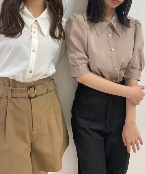 ADIRA（アディラ）の「アソートボタンブラウス（シャツ/ブラウス・レディース・ホワイト/ピンクベージュ・MEDIUM）」の16枚目の写真