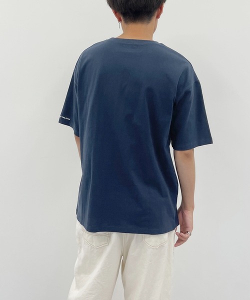 PairPair（ペアペア）の「ポケット付きTEE(ユニセックス)（Tシャツ/カットソー・メンズ・ネイビー/オフホワイト/ボルドー/モカ・MEDIUM/LARGE）」の20枚目の写真