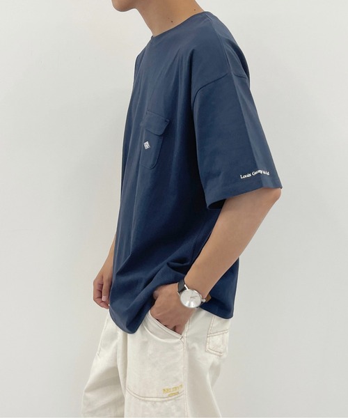 PairPair（ペアペア）の「ポケット付きTEE(ユニセックス)（Tシャツ/カットソー・メンズ・ネイビー/オフホワイト/ボルドー/モカ・MEDIUM/LARGE）」の19枚目の写真