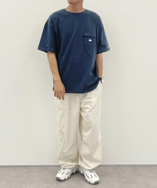 PairPair（ペアペア）の「ポケット付きTEE(ユニセックス)（Tシャツ/カットソー・メンズ・ネイビー/オフホワイト/ボルドー/モカ・MEDIUM/LARGE）」の17枚目の写真