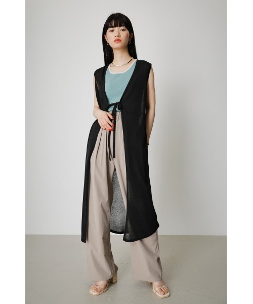 新品タグ付ノークバイザライン 2WAYドライウールジレ ロングベスト 手洗い可能 2WAY DRY TOUCH GILET/2WAYドライタッチジレ（ベスト）｜AZUL BY