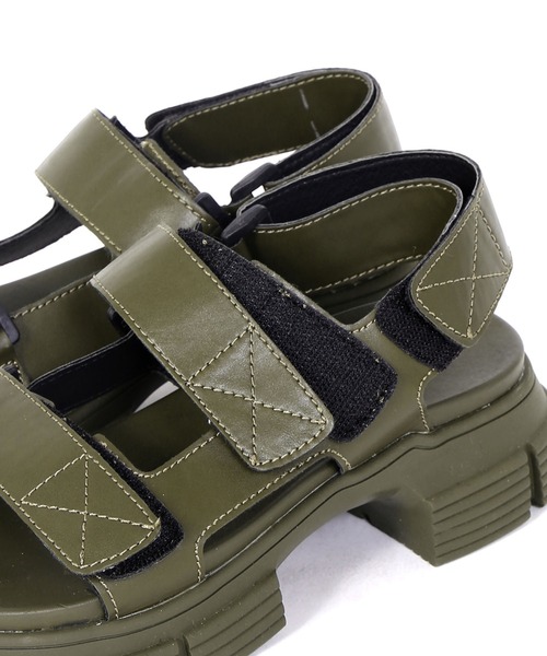 Figments（フィグメンツ）の「ベルクロサンダル（サンダル・レディース・カーキ/ブラック・SMALL/MEDIUM）」の6枚目の写真