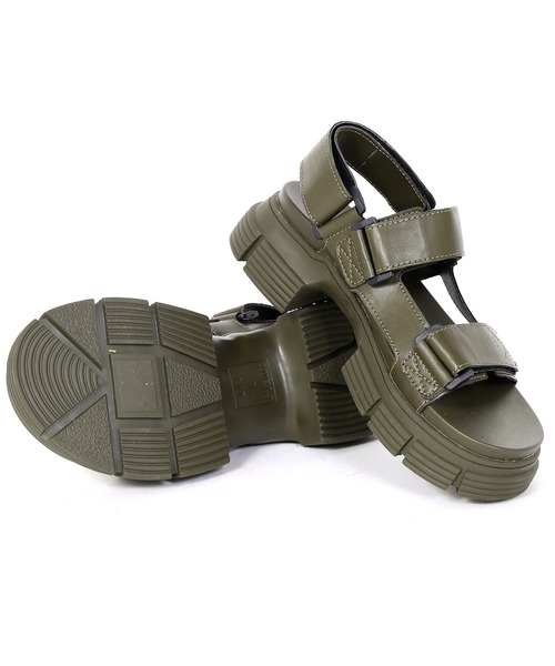 Figments（フィグメンツ）の「ベルクロサンダル（サンダル・レディース・カーキ/ブラック・SMALL/MEDIUM）」の5枚目の写真