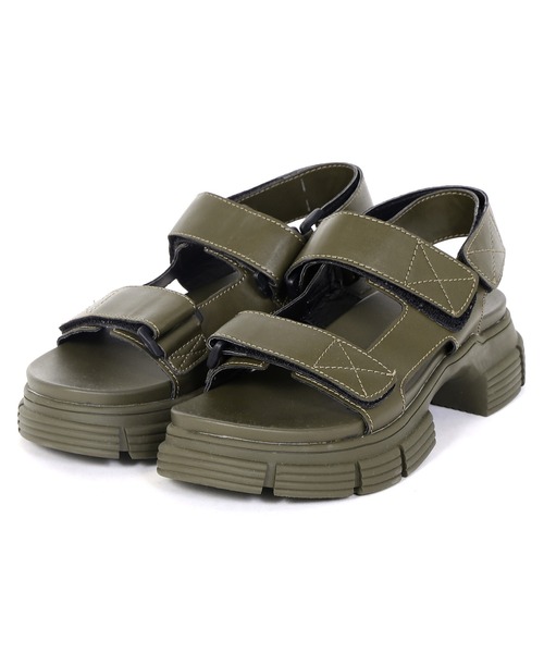 Figments（フィグメンツ）の「ベルクロサンダル（サンダル・レディース・カーキ/ブラック・SMALL/MEDIUM）」の12枚目の写真