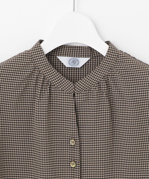 ［未使用］J.PRESS BEZ コットンリネン ギンガム ブラウス J.PRESS｜ギンガムチェック コットンネルジャージシャツ | Rakuten