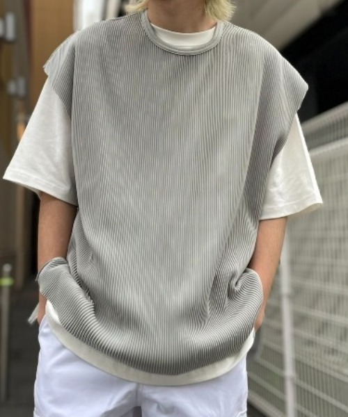 ベスト ジレ WHITELAND/ホワイトランド/RIB VEST レディース メンズ WHITELAND ベスト ジレ WHITELAND/ホワイトランド/RIB VEST