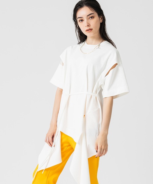 UNITED TOKYO（ユナイテッドトウキョウ）の「【完売間近！】ルーズアシメカットソー（Tシャツ/カットソー・レディース・ブラック/インディゴブルー/オフホワイト・FREE）」の9枚目の写真