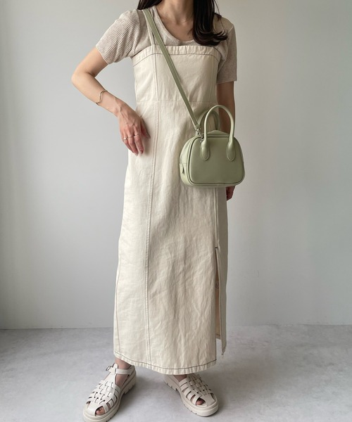 LE MORE（リモア）の「デニムキャミワンピ（ワンピース・レディース・ネイビー/ブラック/アイボリー・FREE）」の13枚目の写真