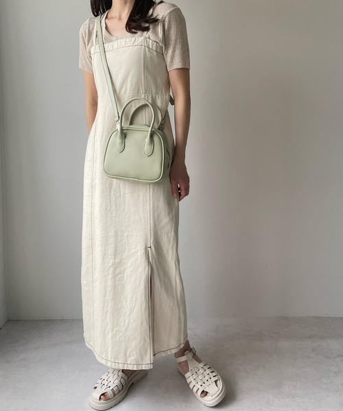 LE MORE（リモア）の「デニムキャミワンピ（ワンピース・レディース・ネイビー/ブラック/アイボリー・FREE）」の14枚目の写真