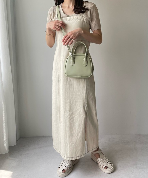 LE MORE（リモア）の「デニムキャミワンピ（ワンピース・レディース・ネイビー/ブラック/アイボリー・FREE）」の15枚目の写真