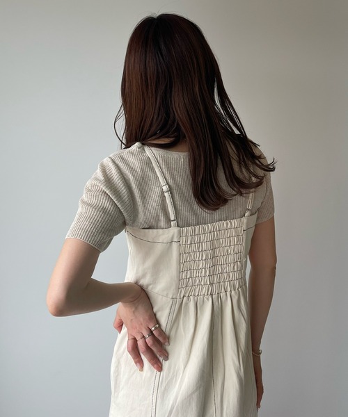 LE MORE（リモア）の「デニムキャミワンピ（ワンピース・レディース・ネイビー/ブラック/アイボリー・FREE）」の20枚目の写真