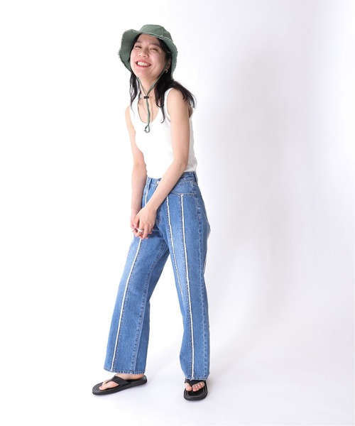 Oriens JOURNAL STANDARD(オリエンス ジャーナルスタンダード)の「フリンジデザインデニム(デニムパンツ・レディース・ブラック/ブルー系その他・38/36/34)」の10枚目の写真
