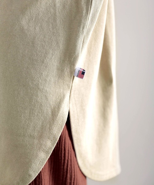 classicalelf(クラシカルエルフ)の「綿100%、USAコットン裾ラウンドビッグシルエットTee(Tシャツ/カットソー・メンズ・ホワイト/ブラック/ブルー・MEDIUM/LARGE/X-LARGE)」の5枚目の写真