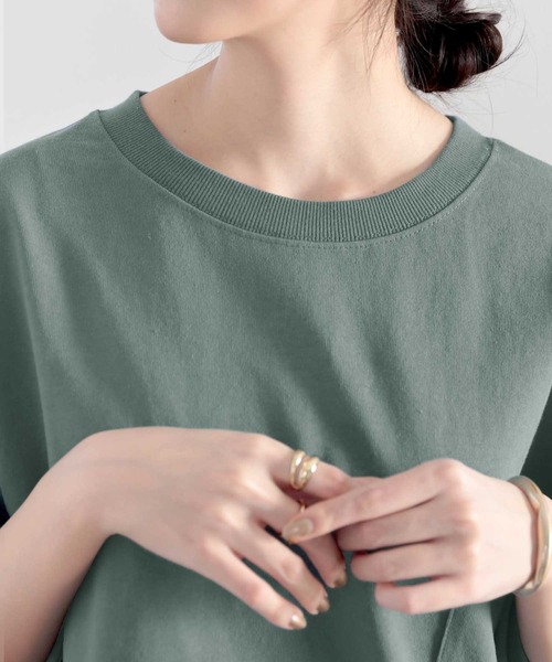 classicalelf(クラシカルエルフ)の「綿100%、USAコットン裾ラウンドビッグシルエットTee(Tシャツ/カットソー・メンズ・ホワイト/ブラック/ブルー・MEDIUM/LARGE/X-LARGE)」の14枚目の写真
