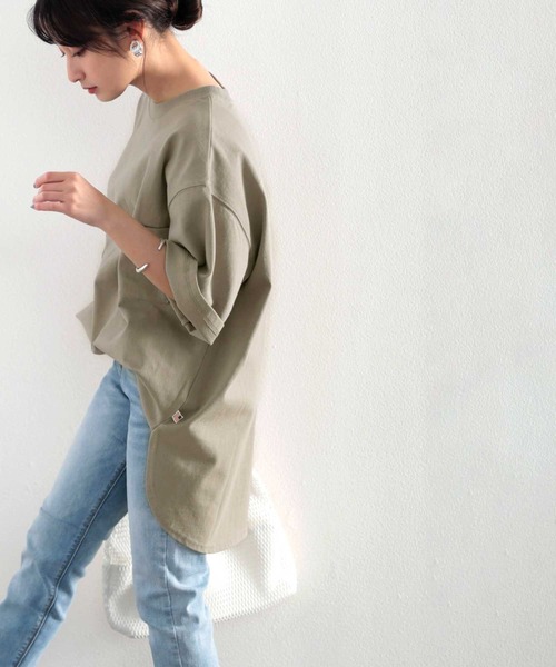 classicalelf(クラシカルエルフ)の「綿100%、USAコットン裾ラウンドビッグシルエットTee(Tシャツ/カットソー・メンズ・ホワイト/ブラック/ブルー・MEDIUM/LARGE/X-LARGE)」の11枚目の写真