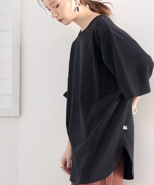 classicalelf(クラシカルエルフ)の「綿100%、USAコットン裾ラウンドビッグシルエットTee(Tシャツ/カットソー・メンズ・ホワイト/ブラック/ブルー・MEDIUM/LARGE/X-LARGE)」の15枚目の写真