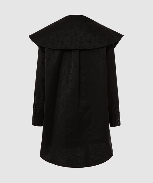 Simone Rocha（シモーネロシャ）の「LONG POINTED COLLAR SHIRT DRESS（ドレス・レディース・ブラック/クリーム・4/6）」の4枚目の写真