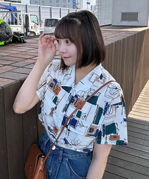 Cham.（チャム）の「オーバーサイズ総柄シャツ（シャツ/ブラウス）」