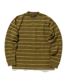BEAMS PLUS | BEAMS PLUS / ジャカード ストライプ ポケット Tシャツ(Tシャツ/カットソー)