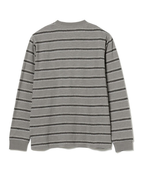 BEAMS PLUS(ビームスプラス)の「BEAMS PLUS / ジャカード ストライプ ポケット Tシャツ(Tシャツ/カットソー・メンズ・オリーブ/グレー/ネイビー・XL/M/S/L)」の19枚目の写真