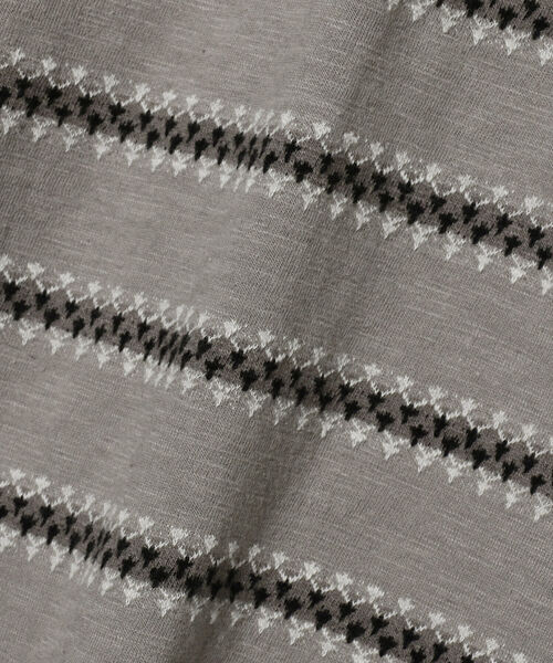 BEAMS PLUS(ビームスプラス)の「BEAMS PLUS / ジャカード ストライプ ポケット Tシャツ(Tシャツ/カットソー・メンズ・オリーブ/グレー/ネイビー・XL/M/S/L)」の20枚目の写真