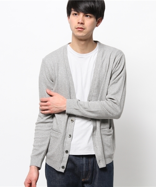 EDIFICE（エディフィス）の「◇セイケイスムースVカーデ（カーディガン/ボレロ・メンズ・ネイビー/マスタード/チャコールグレー/ホワイト・44/48/46）」の20枚目の写真